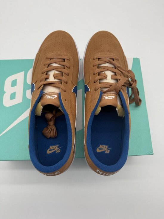 New Nike SB Heritage Vulc Shoes Mens Size 13 Brown Blue Skate Low CD5010 200 main image 4
